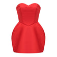 Laure Red Heart Offshoulder Mini Dress