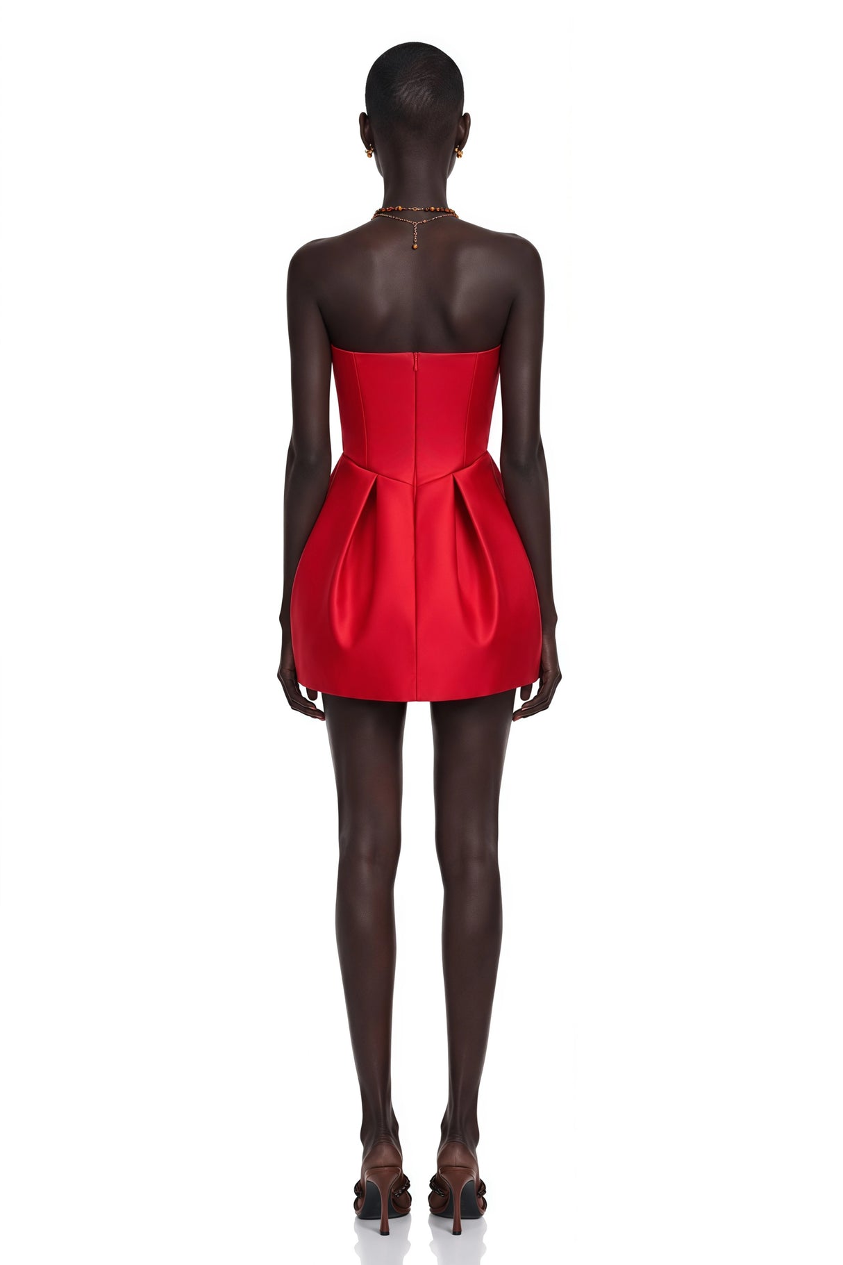 Laure Red Heart Offshoulder Mini Dress
