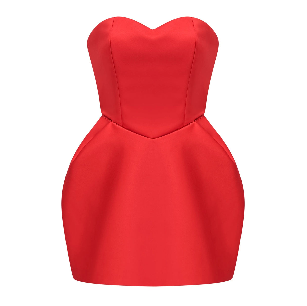Laure Red Heart Offshoulder Mini Dress