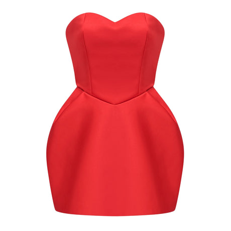 Roberta Mini Dress Red Heart Off-shoulder