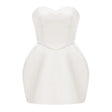 Laure White Heart Offshoulder Mini Dress