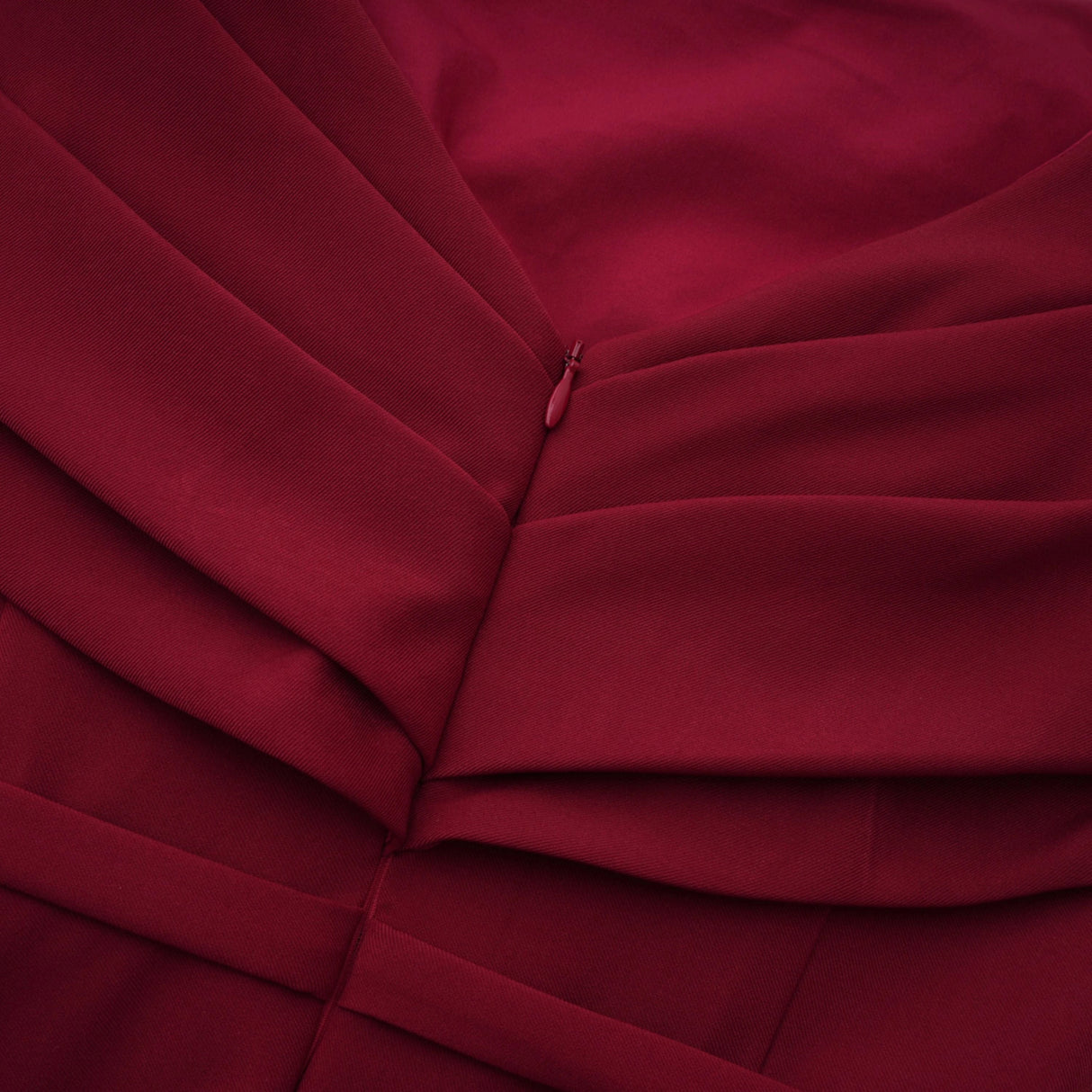 Lauren Red Ruched Shawl Detail Maxi Dress
