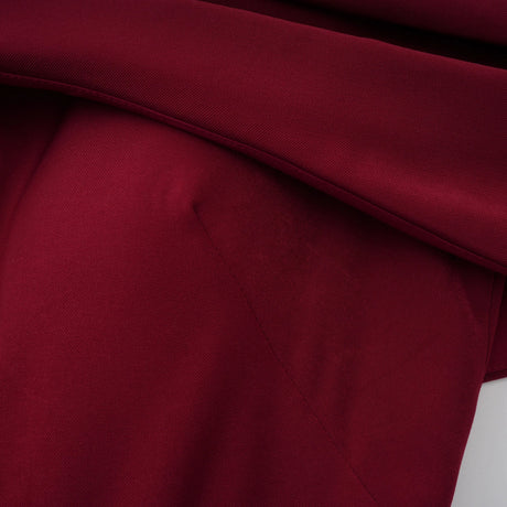 Lauren Red Ruched Shawl Detail Maxi Dress