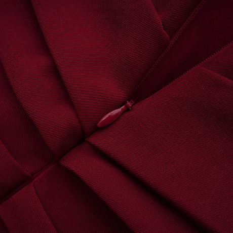Lauren Red Ruched Shawl Detail Maxi Dress