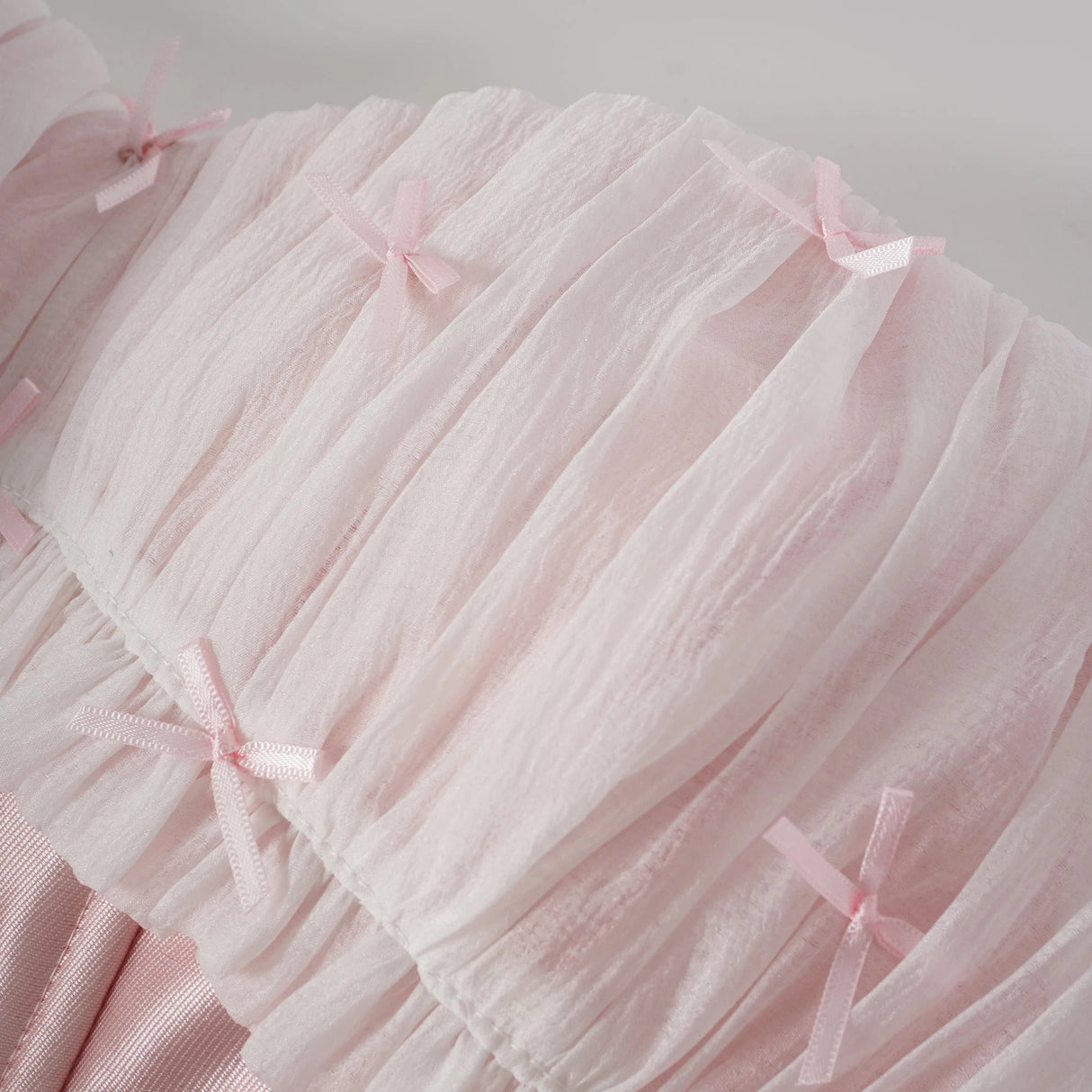 Laurine Pink Ruffled Satin Mini Dress