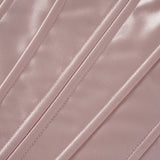 Laurine Pink Ruffled Satin Mini Dress