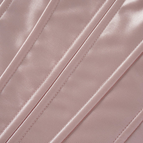 Laurine Pink Ruffled Satin Mini Dress