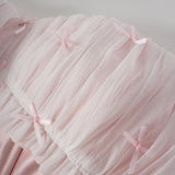 Laurine Pink Ruffled Satin Mini Dress