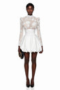 Lavinia White Floral Lace Mini Dress