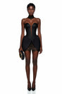 Layla Black Lace Panel Mini Dress