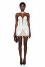 Layla White Lace Panel Mini Dress
