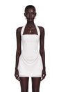 Lenka Cream Halterneck Draped Mini Dress