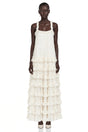 Leonie Neutral Tiered Ruffled Maxi Dress