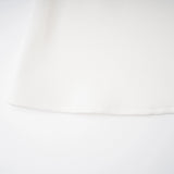 Liana White Asymmetrical Flared Midi Dress