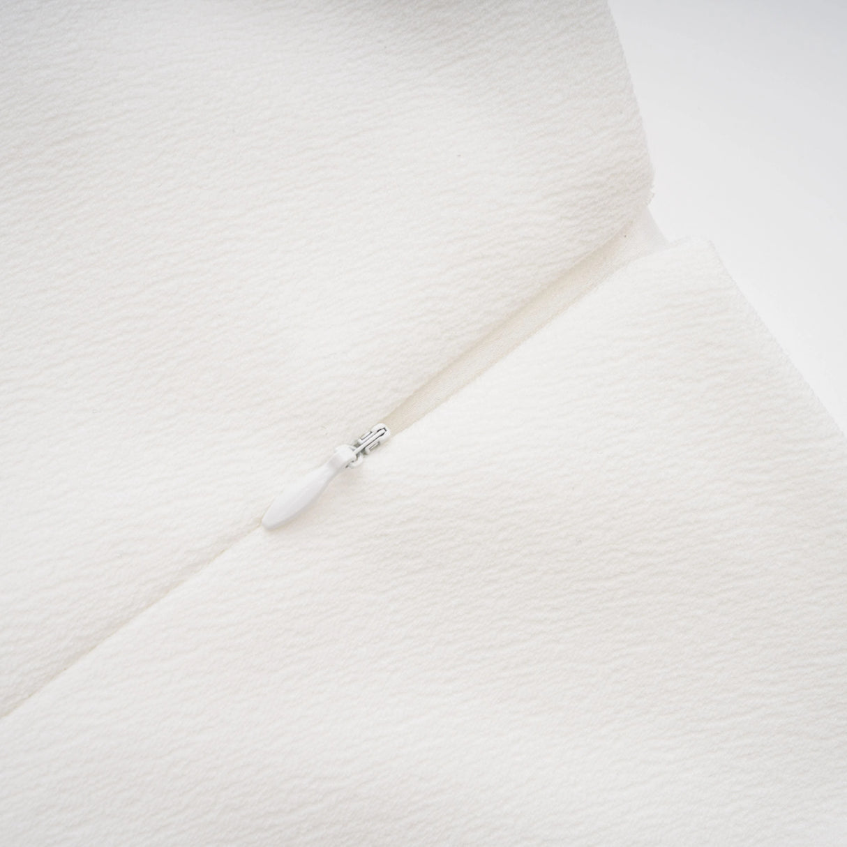 Liana White Asymmetrical Flared Midi Dress