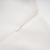 Liana White Asymmetrical Flared Midi Dress