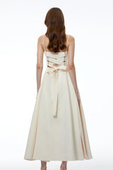 Licia White Maxi Dress with Spaghetti Straps