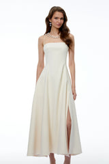 Licia White Maxi Dress with Spaghetti Straps