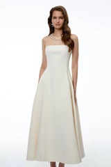 Licia White Maxi Dress with Spaghetti Straps