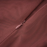 Liliana Brown Asymmetrical Ruched Cape Maxi Dress
