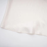 Lilla Beige Strapless Ruffled Satin Maxi Dress