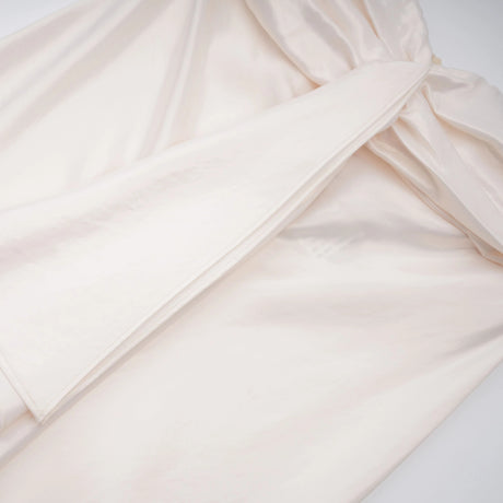 Brielle Maxi Dress Beige Strapless Ruffled Satin
