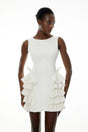 Lilliana White Sleeveless Tiered Ruffled Mini Dress