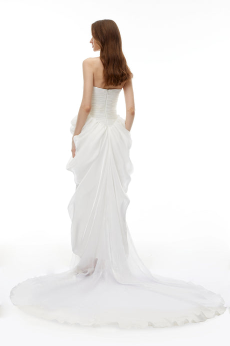 Amari Maxi Dress White Ruched Bodycon