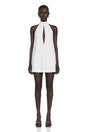 Linden White Halter Neck Keyhole CutOut Mini Dress