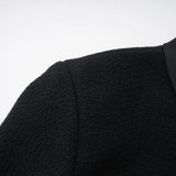 Lorelei Black High Neck Tweed Midi Dress