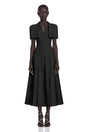 Lovisa Black Shawl Detail Shirred Midi Dress