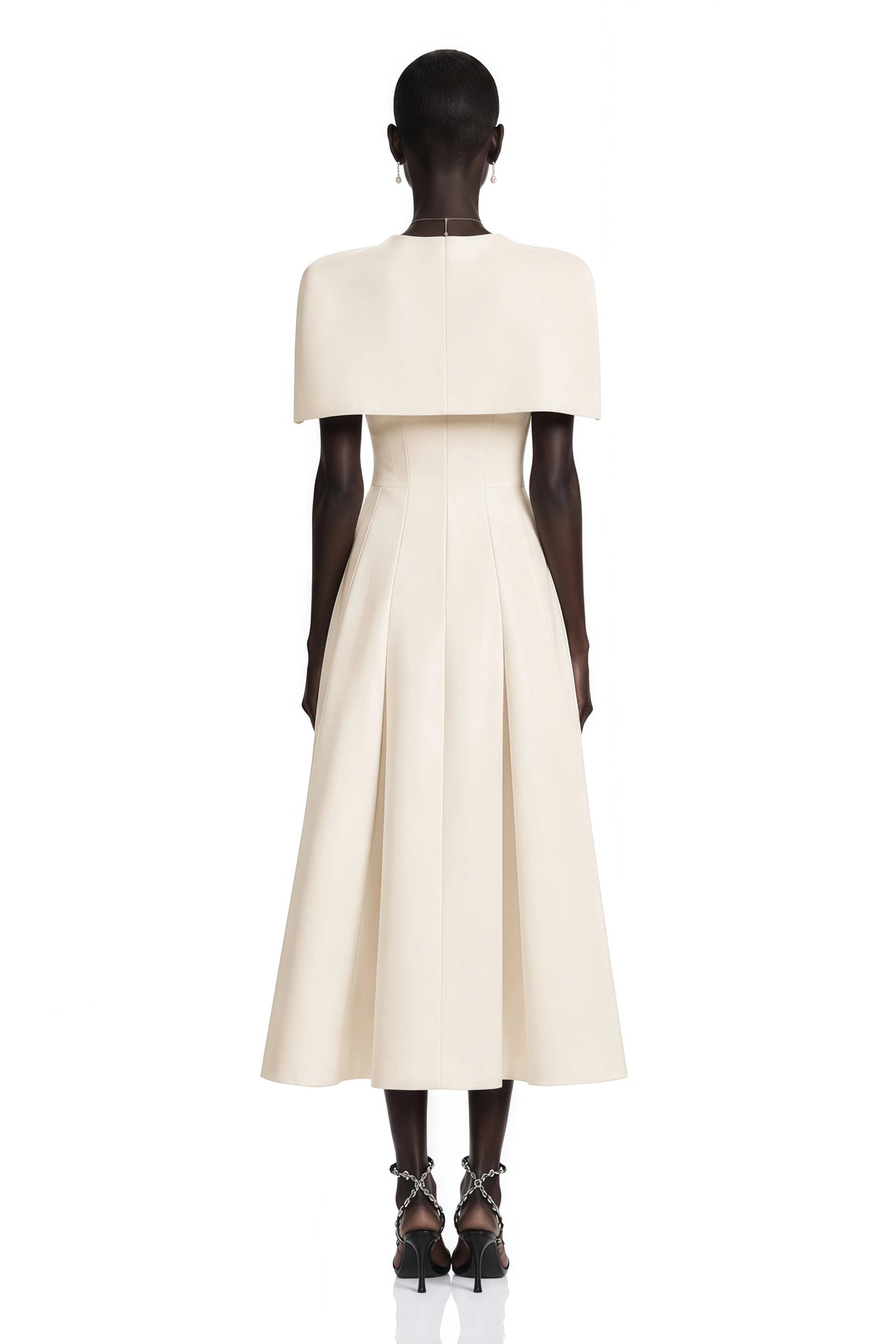 Lovisa Neutral Shawl Detail Shirred Midi Dress