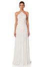 Lucille White Halterneck Flowy Maxi Dress
