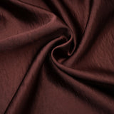 Luisa Brown Asymmetrical Gathered Satin Maxi Dress