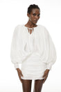 Lumi White Fully Pleated Mini Dress