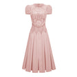 Maelle Pink Flower Embroidered Maxi Dress