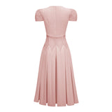 Maelle Pink Flower Embroidered Maxi Dress