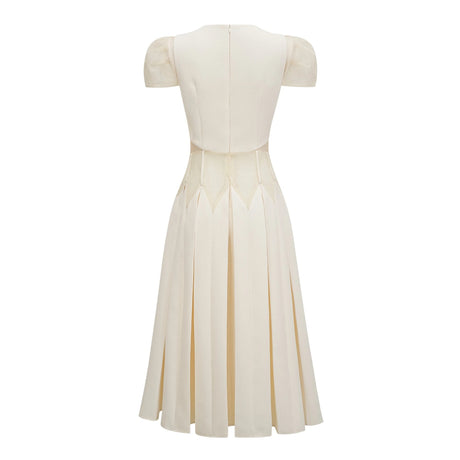 Virginia Maxi Dress White Flower Embroidered