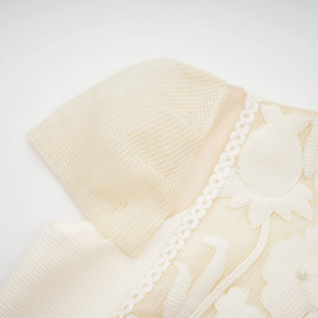 Virginia Maxi Dress White Flower Embroidered
