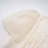 Maelle white flowerembroidered mini dress