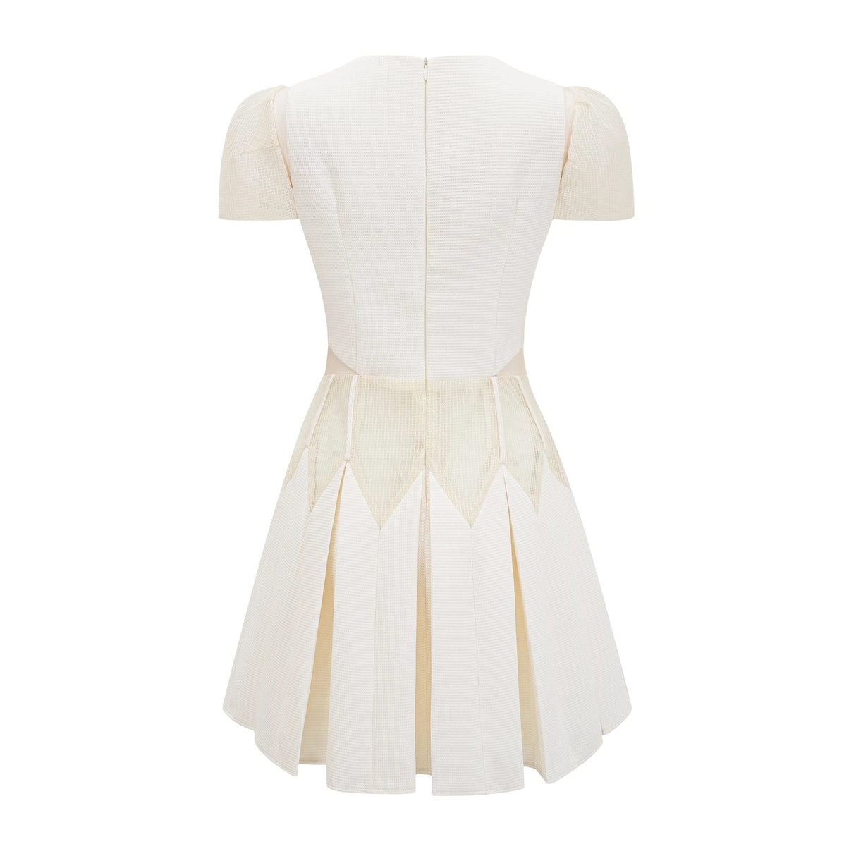 Maelle white flowerembroidered mini dress
