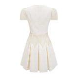 Maelle white flowerembroidered mini dress