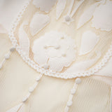 Maelle white flowerembroidered mini dress