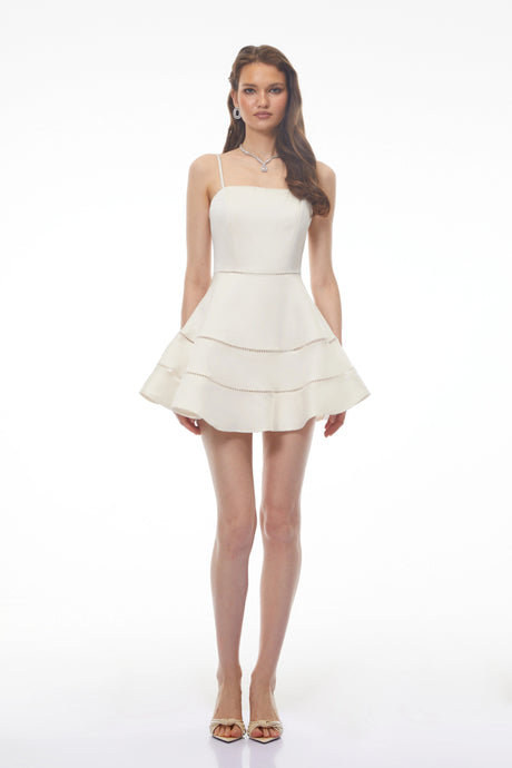 Teagan Mini Dress White Off Shoulder Ruffled