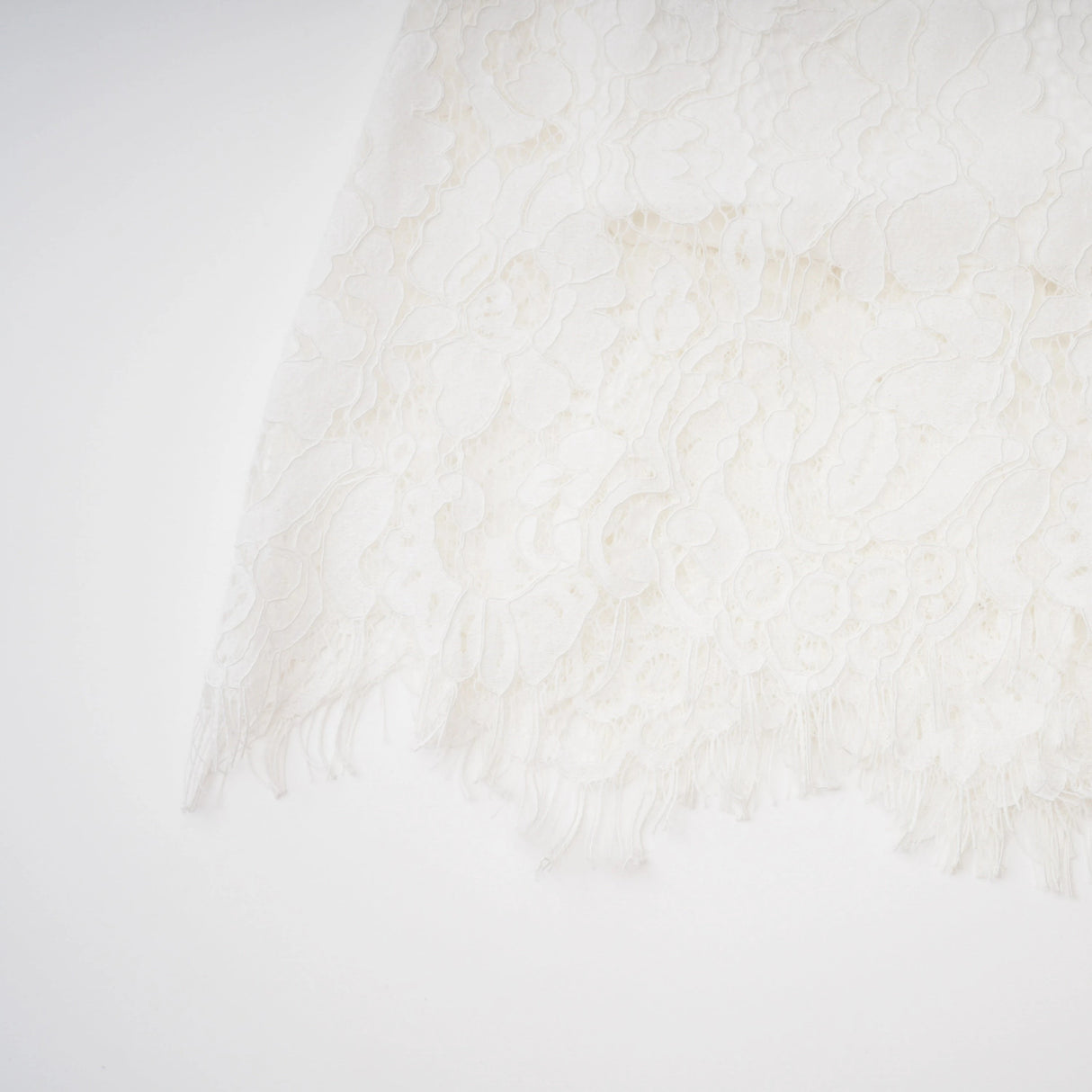 Maggie Ivory High Neck Floral Lace Maxi Dress