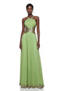 Magnolia Green Halterneck Sequin Maxi Dress