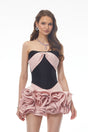Maia Pink Sweetheart Mini Dress with Bubble Hem