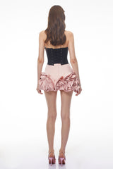 Maia Pink Sweetheart Mini Dress with Bubble Hem