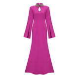Majestueuse Fuchsia KeyholeDetail Mermaid Gown