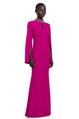 Majestueuse Fuchsia KeyholeDetail Mermaid Gown